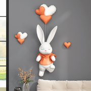 高档立体兔子浮雕客厅装饰画儿童房卧室床头壁画餐厅玄关走廊轻奢