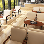 咖啡厅桌椅组合铁艺网红沙发休闲卡座奶茶店酒吧，沙发椅轻奢清吧
