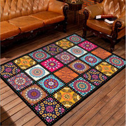格子客厅地毯茶几，沙发地毯欧式地毯，门厅地毯长方形个性图案