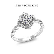 gsk结婚戒指女925银镶美国莫桑石结婚(石结婚)订婚和饰小众设计高级感礼物