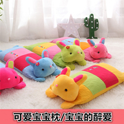 儿童枕头卡通兔子纯棉宝宝，加长小孩荞麦，枕芯0-1-3-6岁婴儿定型枕