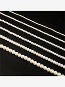 跨境白色珍珠项链法式高级感珍珠锁骨链几何，圆形可调节项饰