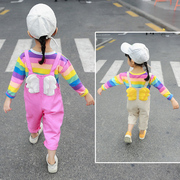 2022女童春装背带套装1儿童洋气2韩版女宝宝3岁小女孩4两件套