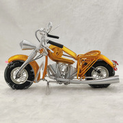 大哈雷铝线摩托车模型，彩色铝丝diy制作手工课设计作品