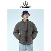 volcom钻石男装户外品牌，立领复古保暖棉服2024冬季高级感棉衣