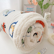 婴儿毛毯宝宝盖毯羊羔绒珊瑚绒被子冬季加厚新生儿童毯子牛奶绒暖