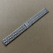 手表表带配件18mm钢表带不锈钢，平口包片钢带表链带长约17.5cm