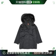 99新未使用香港直邮maxmara女士，黑色连帽大衣60860749-600