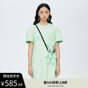 revan芮范夏季设计师，款萌趣玩偶绿色连衣裙o31101195