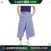 香港直邮潮奢 ASOS 男士 smart 设计亚麻混纺裤裙式裤子(蓝色)