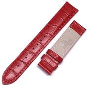 依波表11170242手表皮带，配件真皮表带红色带，扣11170129蝴蝶扣