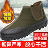 3511冬季棉鞋高帮耐磨迷彩，工装鞋防滑保暖男户外加绒加厚劳保胶鞋