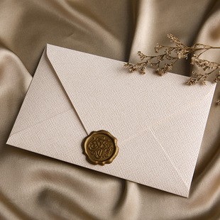 麻布信封信纸套装复古加厚情书，浪漫表白高级感手写信情侣生日贺卡