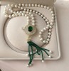 青岛饰品天然珍珠，高端奢华70㎝满钻手工串珠毛衣项链