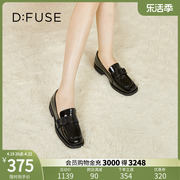 dfuse2024春季复古乐福鞋方头英伦，风平底单鞋jk小皮鞋女