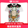 香港直邮Versace范思哲男士圆领T恤衫白色个性花纹图案舒适短袖