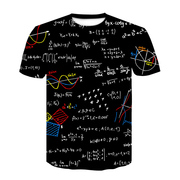 mathformuladigitalprintt-shirt数学，公式数码印花青少年t恤
