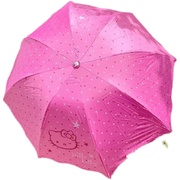 遮阳伞粉色防水女士，防晒折叠太阳伞，学生可爱卡通雨伞