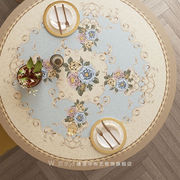 维雪华圆桌皮革桌垫欧式圆形，桌垫桌布轻奢高级感餐桌桌垫茶几垫防