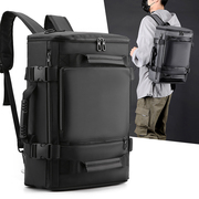 双肩旅行背包男士出差休闲旅游大容量单肩斜挎包，多功能登机行李包