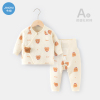 新生婴儿衣服秋冬夹棉保暖a类，婴幼儿和尚服内衣宝宝分体套装秋装