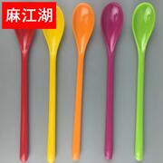 日式塑料小勺子家用喝汤调羹汤匙高颜值ins风儿童长柄勺甜品饭勺