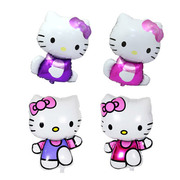 粉色kt猫铝膜气球hellokity猫，凯蒂猫宝宝女孩，生日百天装饰布置
