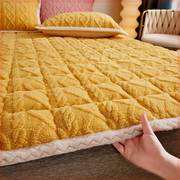 保暖牛奶绒床垫提花床垫褥子可水洗防滑床垫床褥垫床盖软垫毛毯