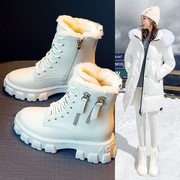 雪地靴女2024马丁靴，短靴冬季防水防滑保暖加绒加厚大棉鞋