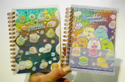 日本san-x轻松熊 角落生物贴纸收集册离型线圈本 外星人/甜点