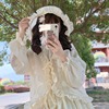 日系Lolita雪纺衫外搭小开衫女夏季防晒衣配吊带裙的外套披肩上衣