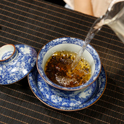 飞野陶瓷茶杯v青花冰梅三才盖碗，景德镇茶盏单个泡茶碗大号功夫茶