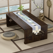 飘窗小桌子实木可折叠炕桌家用榻榻米矮桌新中式茶几网红坐地茶桌