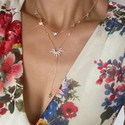 LHWindsor温莎珠宝心形闪耀项链超仙气质水晶锁骨链小众设计颈链