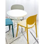 北欧塑料椅子现代简约家用餐椅休闲化妆书桌椅时尚加厚靠背椅子
