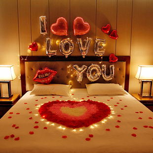 仿真玫瑰花瓣情人节，浪漫求婚表白生日，趴装饰制造浪漫惊喜房间布置