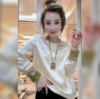 新中式国风女装唐装上衣高端轻奢小众炸街减龄时尚衬衫圆领衬衣潮