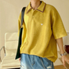 bangboy定制面料高级感姜黄色t恤男短袖2023夏季情侣半袖上衣