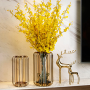 轻奢玻璃花瓶摆件创意客厅干花插花花艺现代玄关电视柜餐桌装饰品