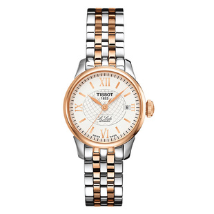 Tissot天梭手表力洛克镶钻玫瑰金女士机械女表T41.2.183.33