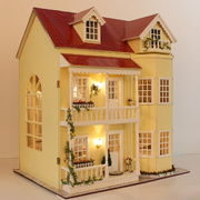 智趣屋diy小屋童话家园，拼装木制别墅房子模型，玩具生日礼物送女友.