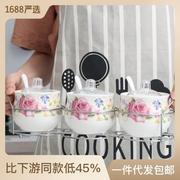 创意家居陶瓷调味罐三件套家用调料罐套装厨房用品