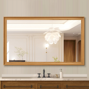 众想简约北欧浴室镜挂墙卫生间，镜子洗手间装饰镜化妆镜厕所卫浴镜