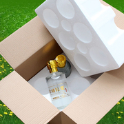 彩色白瓷茅型散装空酒瓶泡沫箱，快递包装长期，储藏酒箱透明白黑红金