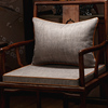 中式红木椰棕沙发垫坐垫天然实木家具，3e棕榈加硬垫亚麻纯色圈椅垫