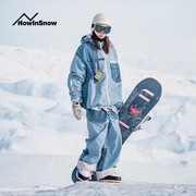nis雪现3l专业滑雪服女套装男单板滑雪衣宽松滑雪裤防风防水保暖
