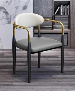 靠背椅子餐椅软面皮革意式轻奢咖啡店茶餐厅桌椅现代简约家用皮凳