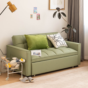 沙发床两用折叠床奶油风，布艺沙发多功能，中小户型客厅双人位小沙发