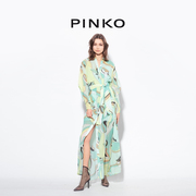 度假系列PINKO女装印花轻薄长款衬衫连衣裙100109A0H9