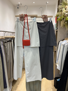 韩版春季十三行时尚小众个性直筒显瘦围裙拼接设计感工装裤女